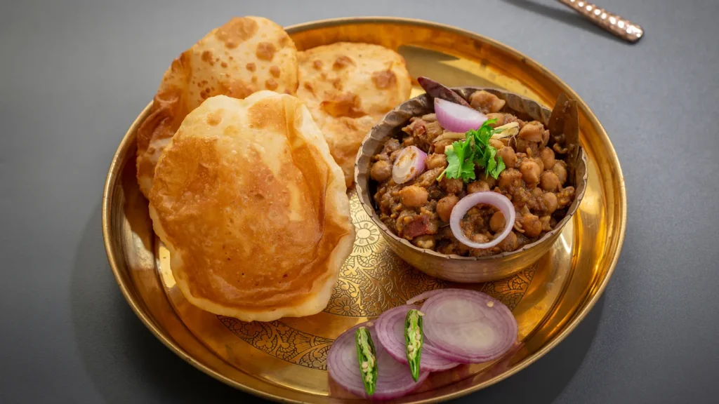 Chole Bhature at Mezbaan Indian Bistro in Edmonton, AB